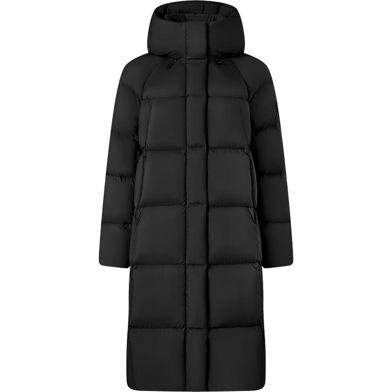 Tanboer Women's Hooded Mid-Length Puffer Down Jacket