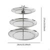 Cupcake Stand Cup Cake Towel Modern Stainless Steel Tiered Serving Tray Dessert Display Plate