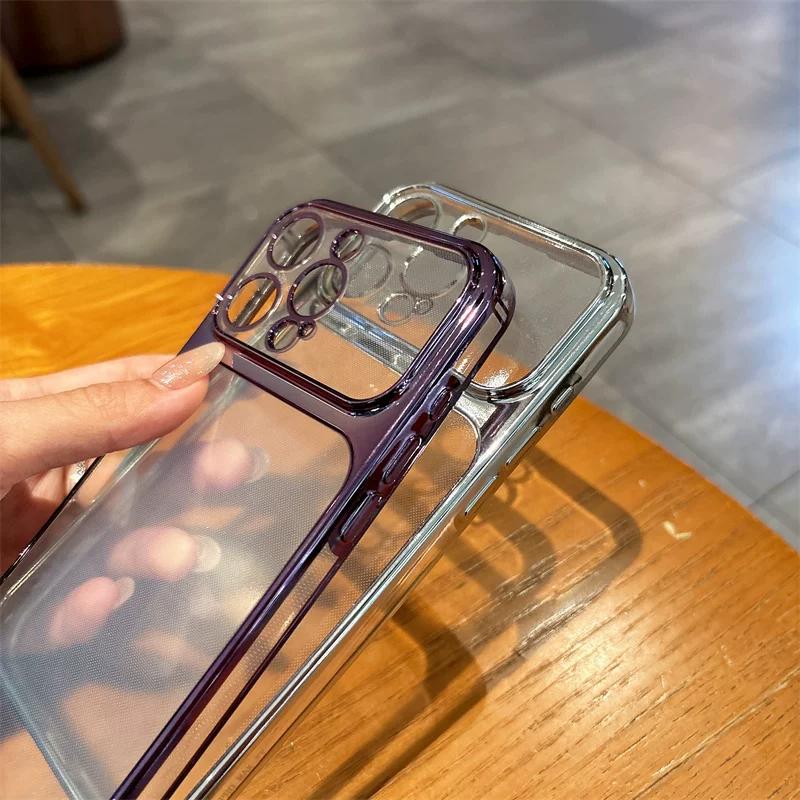 Luxury Electroplated Frame Clear Phone Case for realme Note 80 70 60x 60 50 4G Shockproof Cover