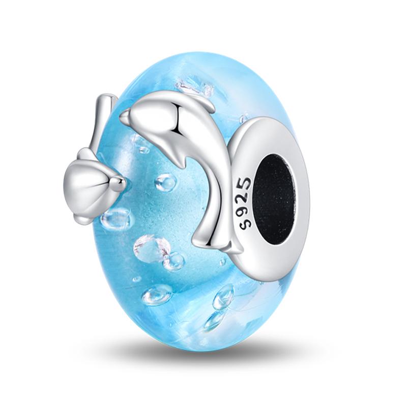 Fashion 925 Silver Summer Ocean World Series Sea Turtle Starfish Crab Octopus Charms Beads Fit 925 Bracelet DIY Jewelry