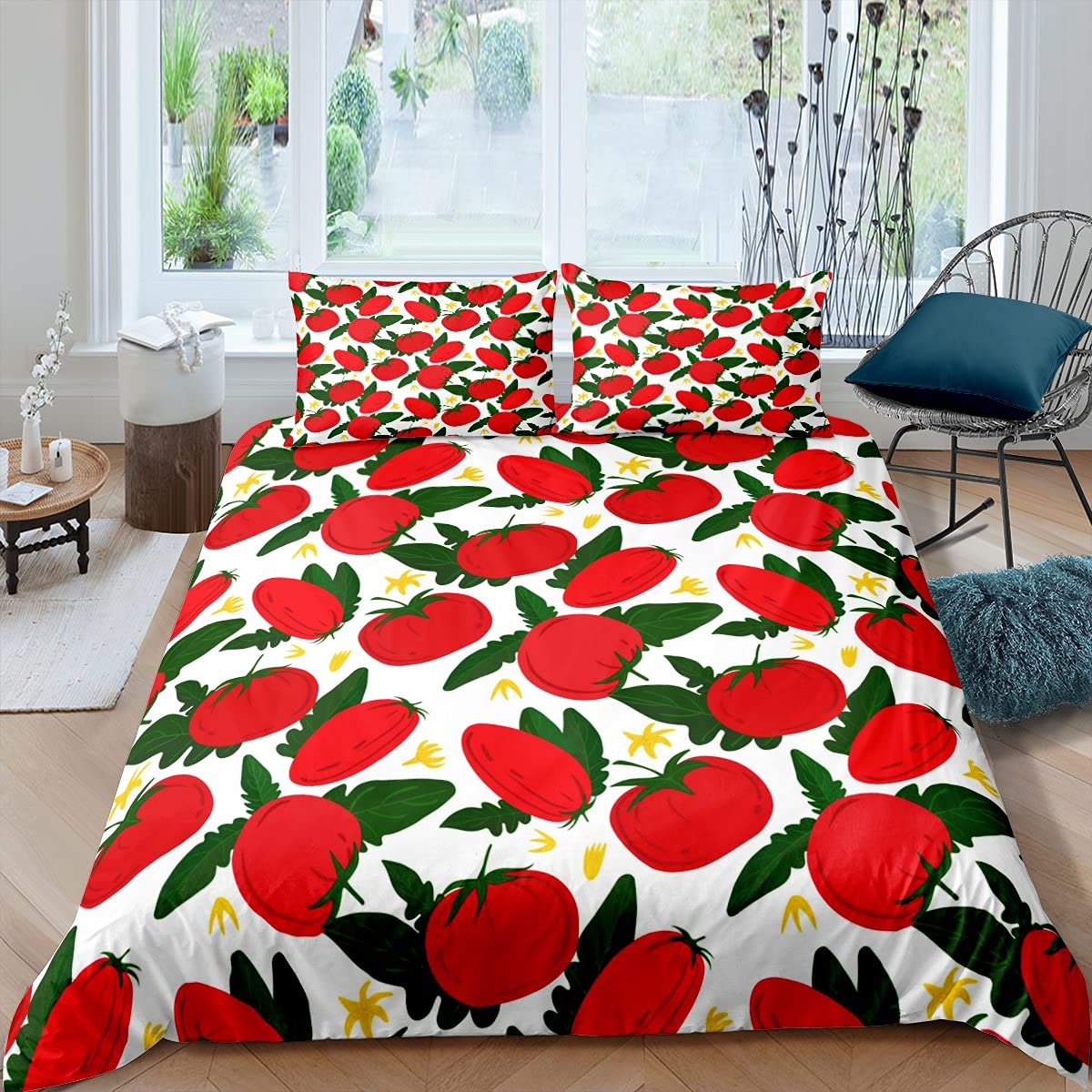 

Tropical Bananas Duvet Cover Set Cute Banana Pop Art Decor Bedding Set for Boys Girls Fruit Summer Graphic Comforter Cover Set EU Single(135x200cm)