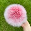 13 15 cm DIY Naturfarbe Echte Waschbärfell Pompons Für Taschen Gestrickte Mütze Hüte Echtes Fuchs Fell Pompon
