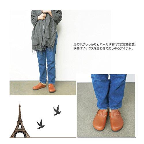 Joy Walker Women's Flat Sandals, Casual Comfort Sandals, Brown, Size 37 (109P), Size 23.5cm