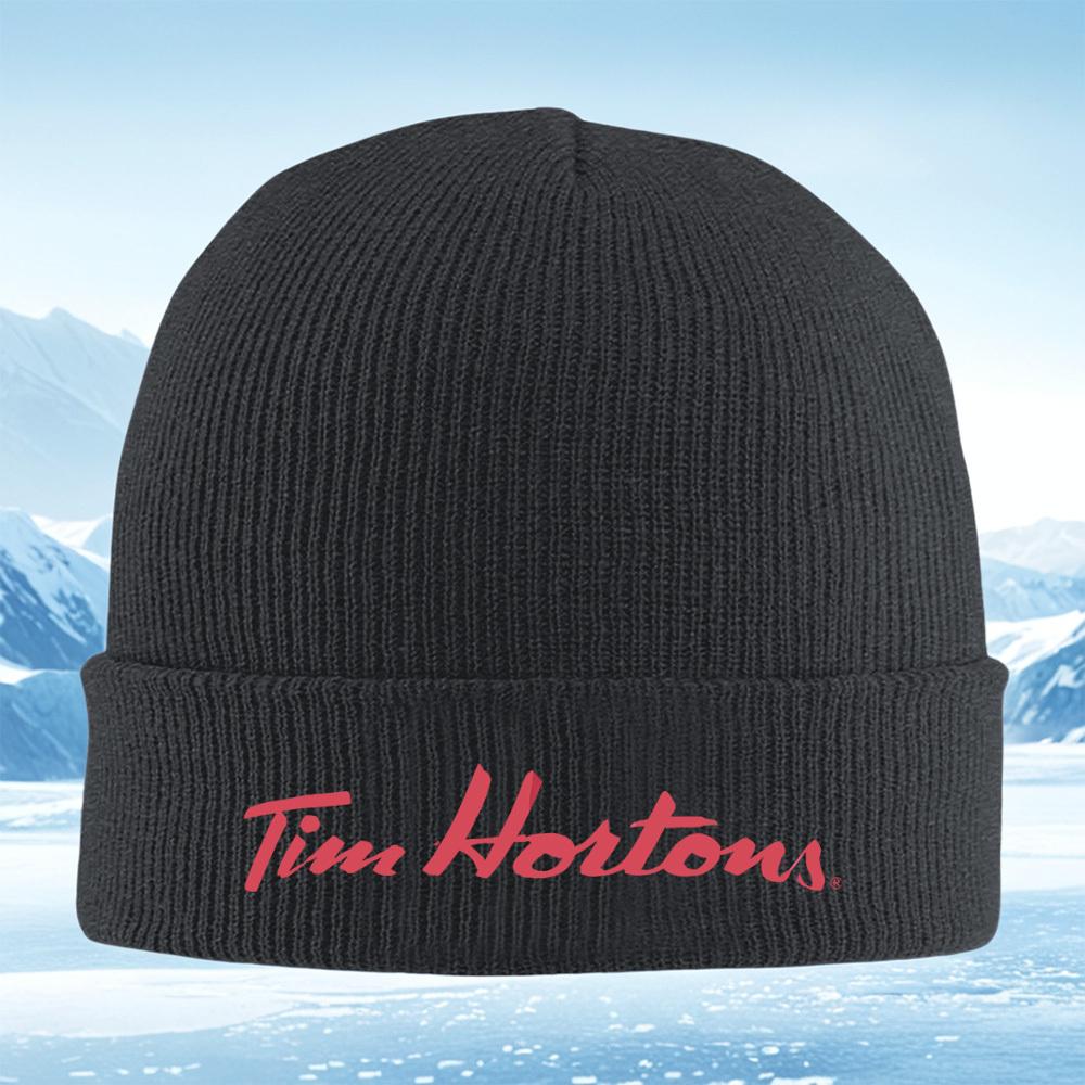Tim Hortons signature logo brand Men Women Unisex Knitted Hat Beanie Pullover Cap Winter Thermal Warm Christmas Outdoor Cycling