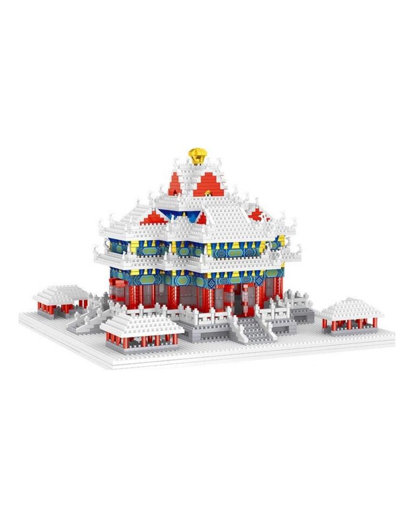 8051 World Architecture Snow Imperial Palace Turret Tower DIY Mini diamantové bloky Cihly Stavebnice pro děti bez krabice