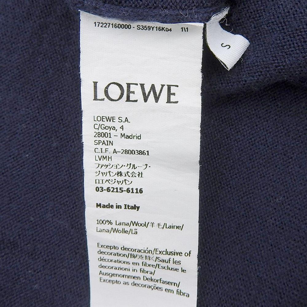 LOEWE Anagram logo wool cardigan in good condition, women's, S, S359Y16K04 tops S NavyUsed