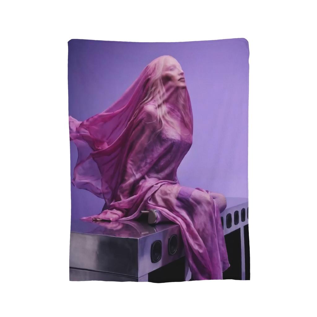 MMadonna s Singer Knitted Blanket  Wool Throw Blanket Bed Sofa Personalised Lightweight Bedspreads