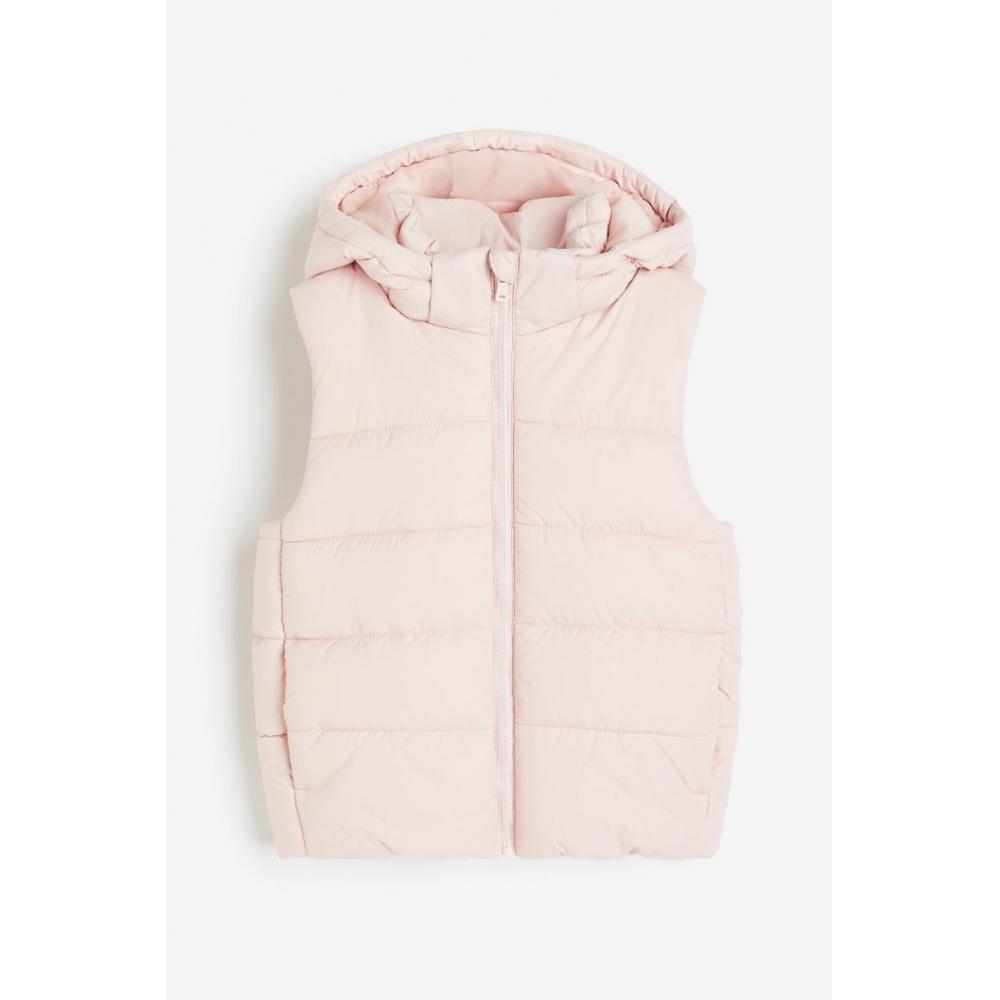 

Пуховый жилет HM с капюшоном светло-розовый