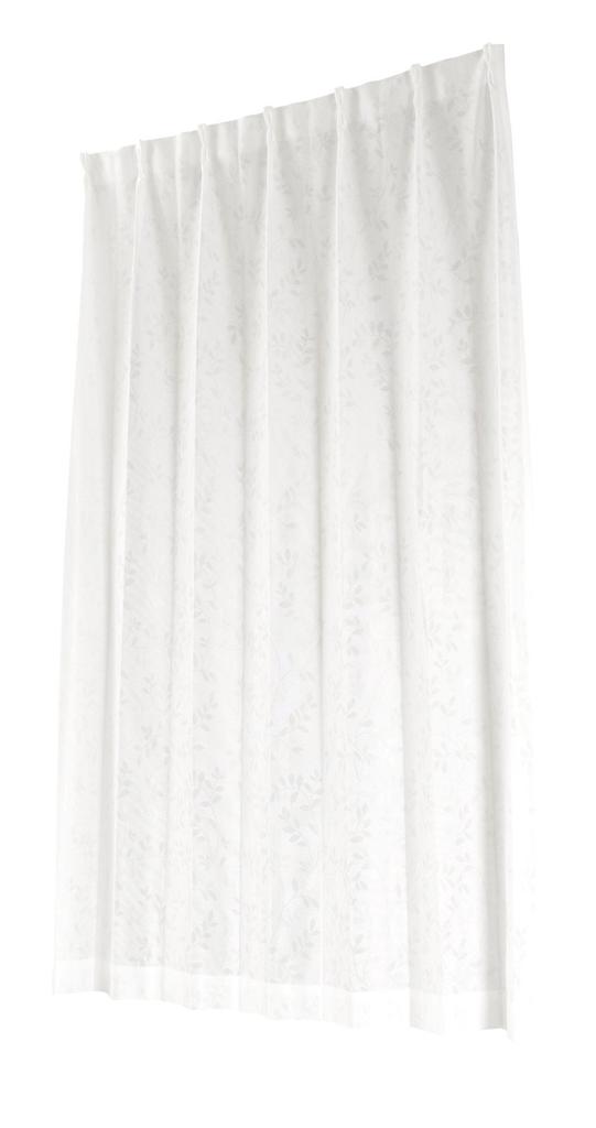 Univer Mirror Lace 100cm Wide x 133cm Set of Curtains, White, Long, 2, HAZ-L0077