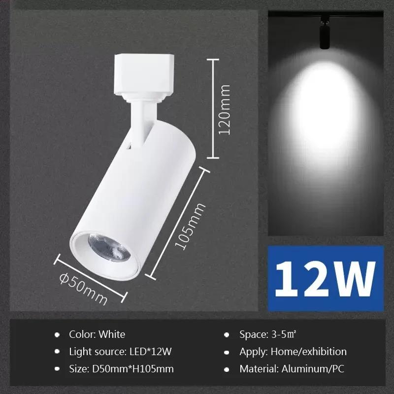 

Современный светодиодный потолочный светильник на треке, минималистский черно-белый прожектор для коридора, спальни, гостиной, кабинета, внутреннего декора, светильники Warm White
