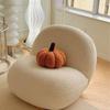 Nordic Lamb Wool White Luxury Lazy Chair - Modern Ins Style Single Sofa.
