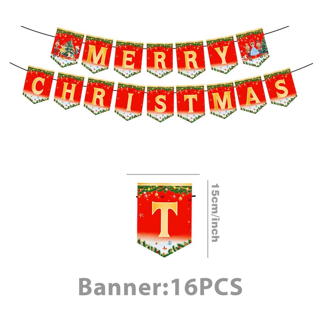 Christmas Theme Children's Party Disposable Tableware Set: Cups, Napkins, Tablecloth, Flags