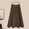 Autumn Women's Suit New Fashion Temperament Age-reducing Knitted Top Slimming Skirt Two-piece Set