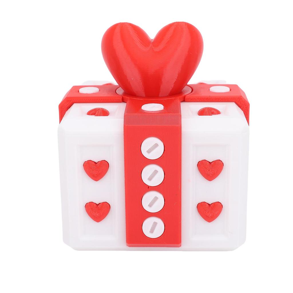 3.94in Annoying Gift Box with Screws 3D Printed Funny Prank Screw Box for Xmas Birthday Office Desktop Ornaments Red