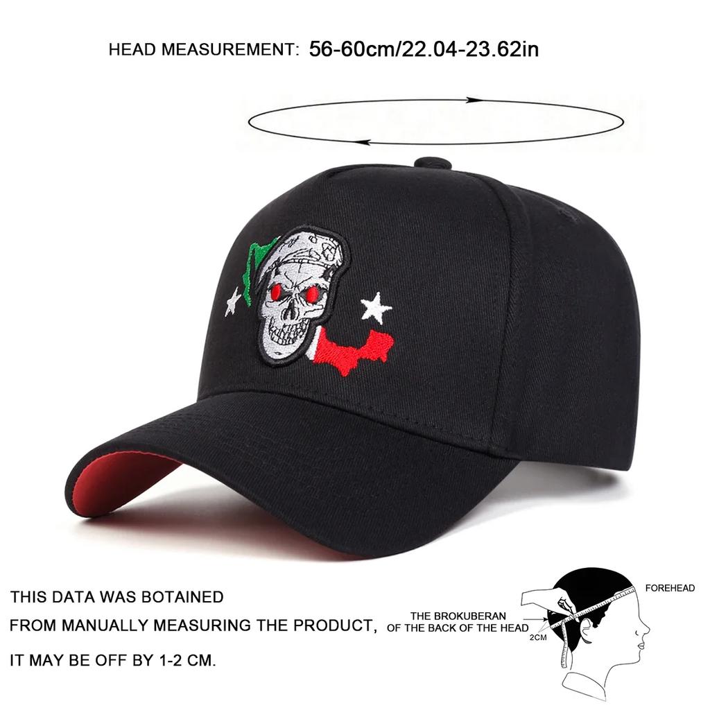 Unisex Skull Embroidery Baseball Caps Spring And Autumn Outdoor Adjustable Casual Hats Sunscreen Hat Sports Cap