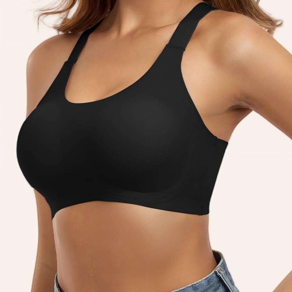 Stylish and Sexy Shoulder Straps, Beautiful Back Without Steel Ring, Large Size Without Traces, Gathering Sports Underwear, Bra with Chest Pad.