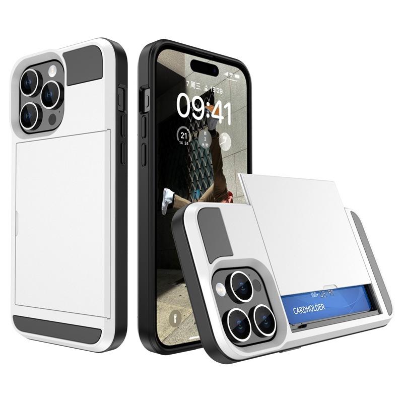 Custodia per Telefono per IPhone 17 Air 16E 16 15 14 Plus 13 12 11 Pro Max Portafoglio con Scomparto Porta Carte Tasca Scorrevole Cover Protettiva