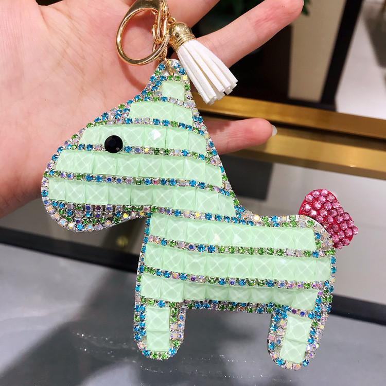 Cute Horse Keychain With Czech Rhinestones For Gift Giving And Fashion Accessory