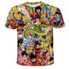 2026 Dragon Ball Licensed 3D Print Family Outfit T-shirt S-6XL 90CM-160CM Anime Trend Goku Vegeta Casual Parent-child Tops