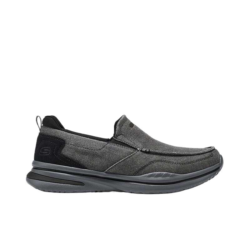 Skechers Mens USA Slip-On Round Toe Breathable Low-Top Casual Shoes Men sneaker 205830-BKCC