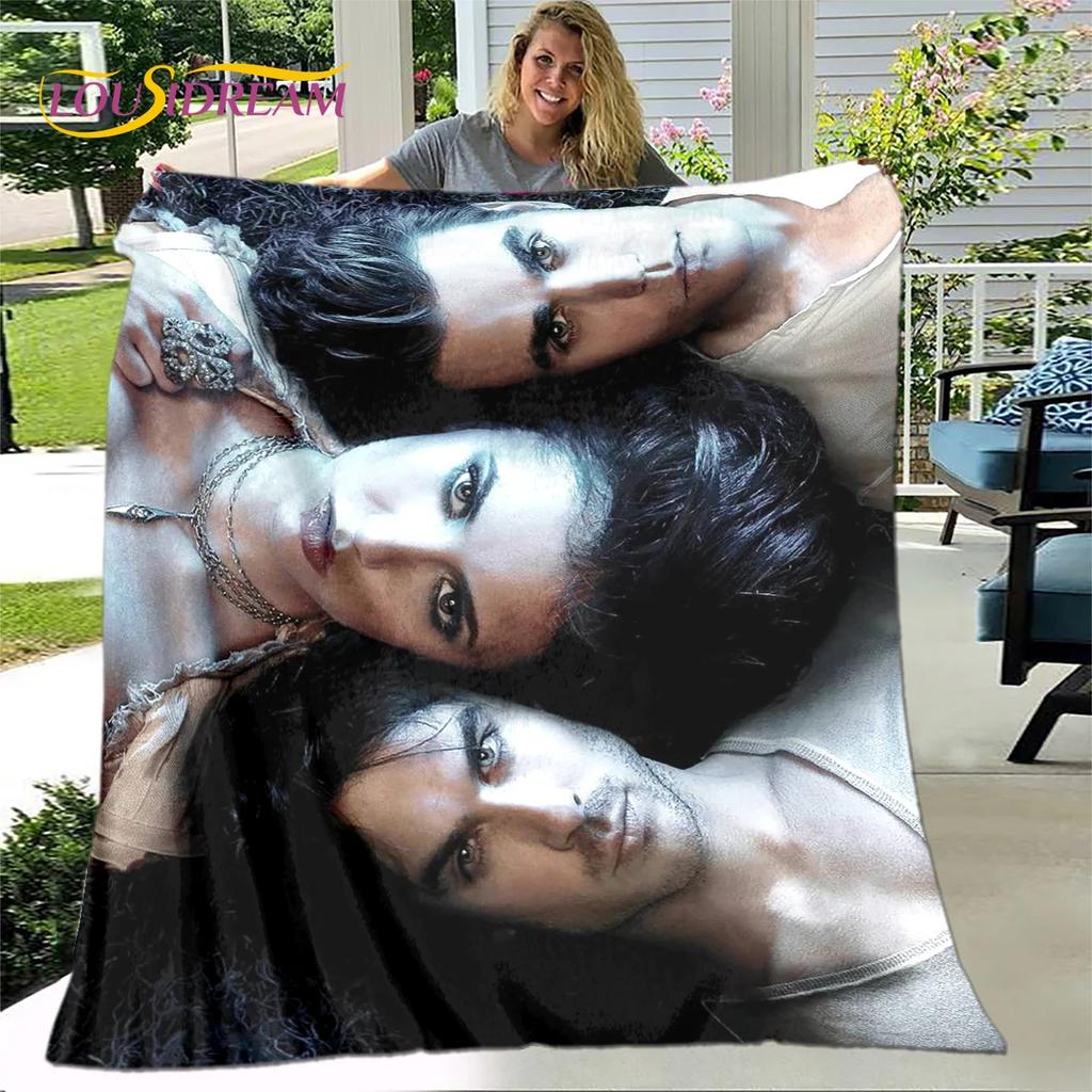The Vampire Diaries Coperta Stampata, Coperta in Flanella, Coperta da Lancio, Coperta Morbida Calda per Soggiorno Camera da Letto Letti Divano Viaggio