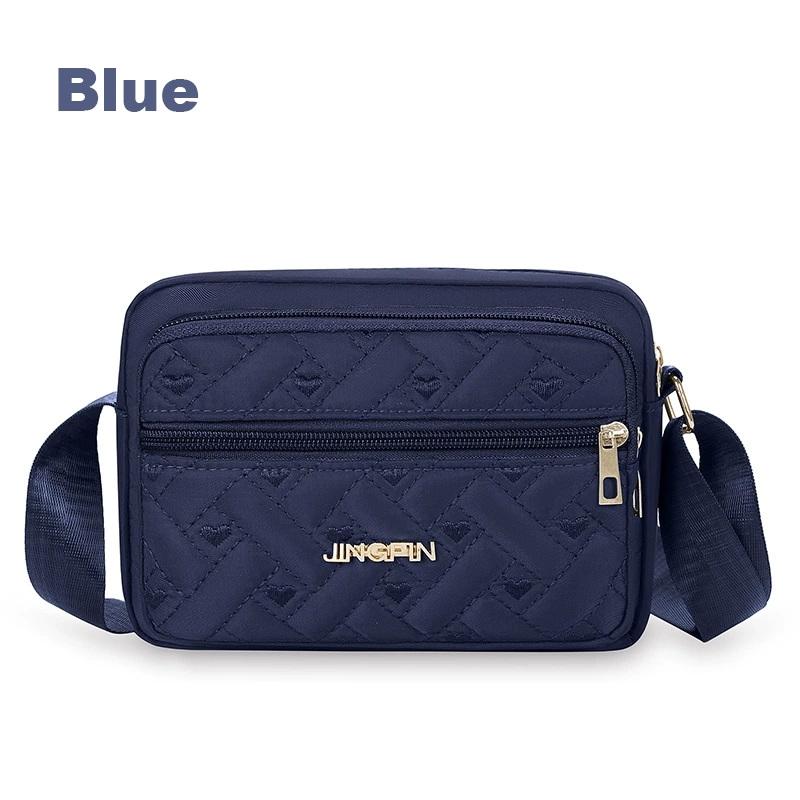 Women Casual Shoulder Bag Multi Pocket Oxford Crossbody Fashion Handbag for Shopping and Commuting