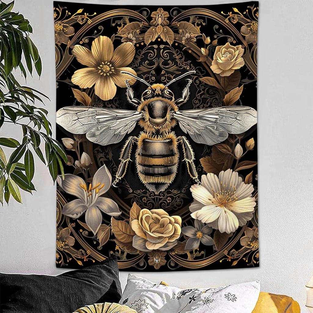 Tapestry quote bee flower