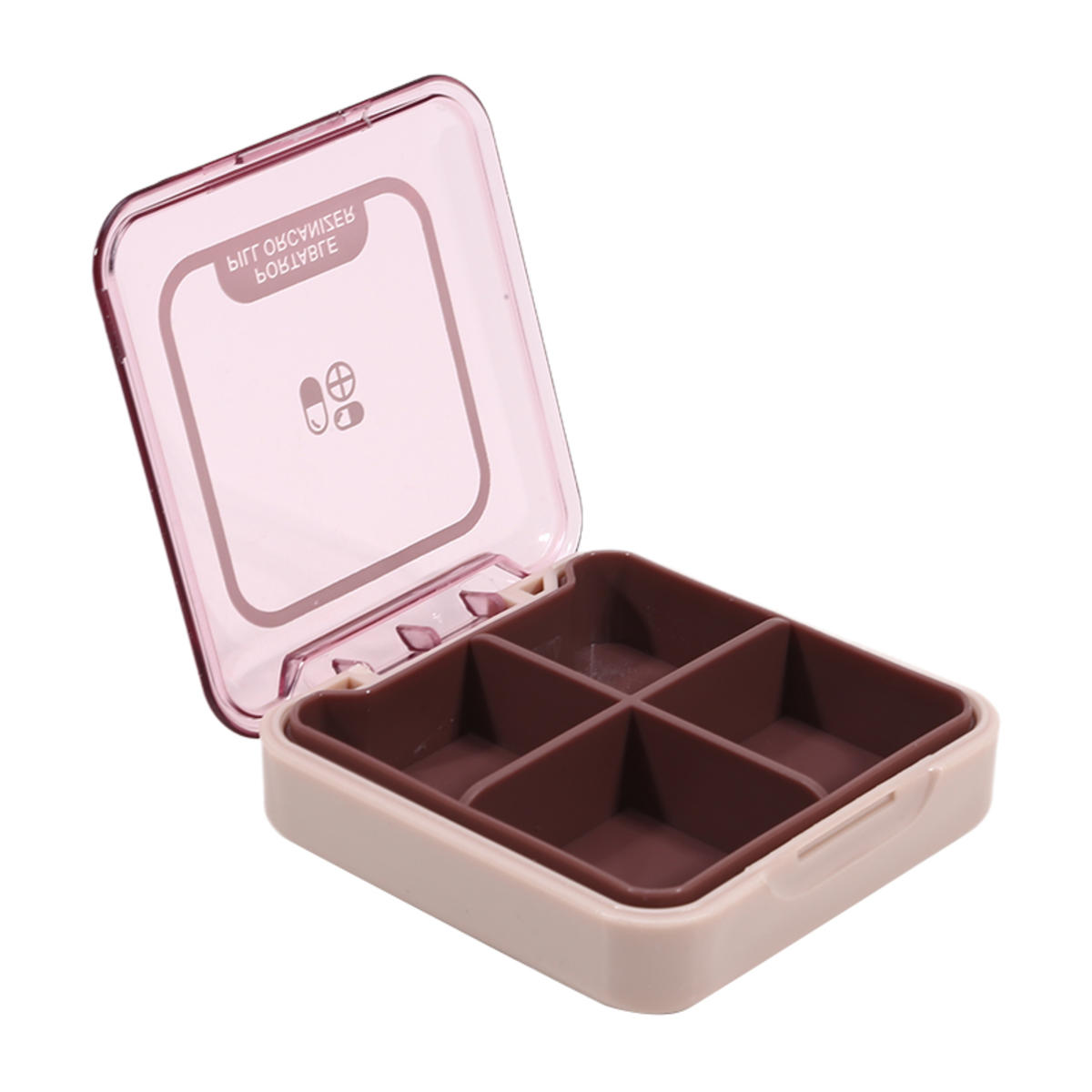 

Mini Pill Box Travel Pill Organizer Portable Tablet Storage Box Moisture-proof Daily Cross Pill Case Vitamin Fishoil Holder Container one size