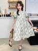 Girls' Summer Sweet Bubble Sleeves Floral Princess Dress
