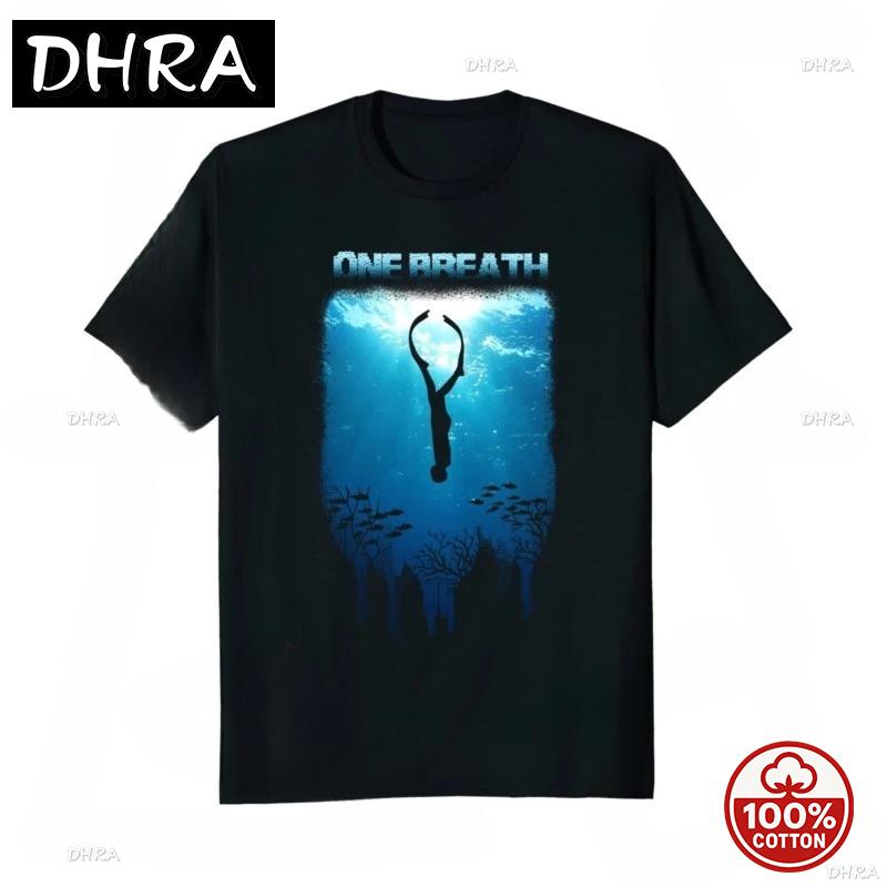 Freediving One Breath Dive Apnoe Ocean Sea TShirt Casual Fashion Loose Summer Streetwear Harajuku Unisex Tshirt Y2k Loose Unisex Tee S