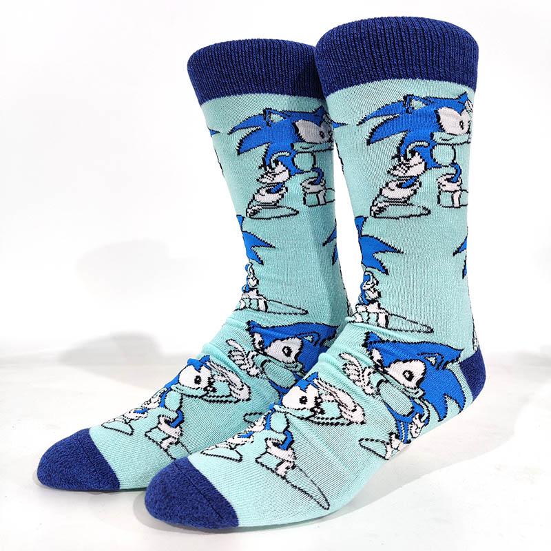 Novelty Happy Funny Men Graphic Socks Cotton Poker Corgi Frog Crazy Burger Piranh Wolf Avocado Eagle Sock