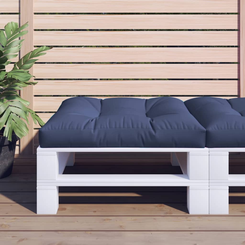 Pallet Cushion Navy Blue 70x70x12 Cm Fabric