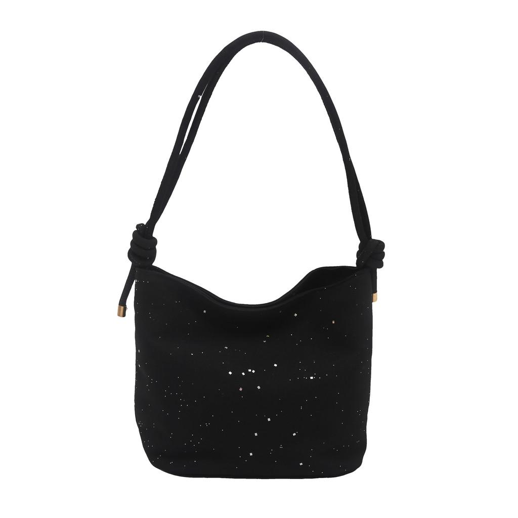 Street Style Flap Shoulder Bag With Sequin Accents For Casual Daily Use