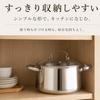 DELARLO Stainless Steel Soup Large Induction with Tempered Glass 24cm Stainless Steel Cooking Surface Triple-Wall Pot, 6.5L Capacity, Compatible, Lid,