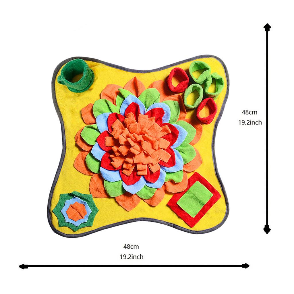 Multicolor Pet Sniffing Mat With Plush Cover For Dog And Cat Play And Training