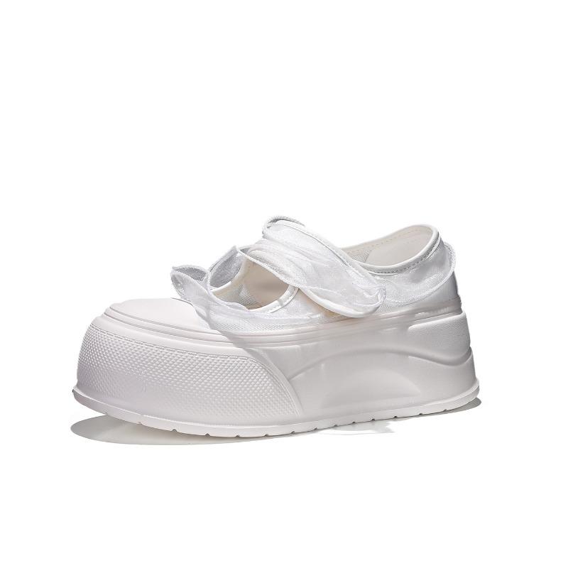 

Little white shoes women s breathable mesh new summer thin with skirt mesh shoes thick baseplate shoes 40 белый