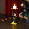 Skeleton Hand Rose Candle Holder Ghost Hand Holding Flower Resin Figurine Taper Pillar Candle Candlestick Table Centerpiece Decoration