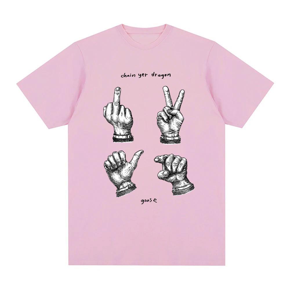 Goose Chain Year Dragon T Shirt Sleeve Fashion Tee-shirt Summer Casual Tshirt Popular Monster Cover and Back Logo 100%Cotton Tops