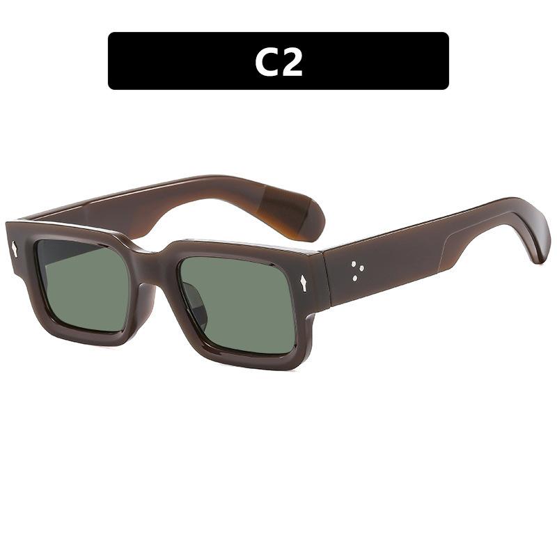 Arrow Rice Nail Sunglasses Square Fashion Sunshade Sunglasses Sun Protection Personalized Sunglasses Rivet Beach Men