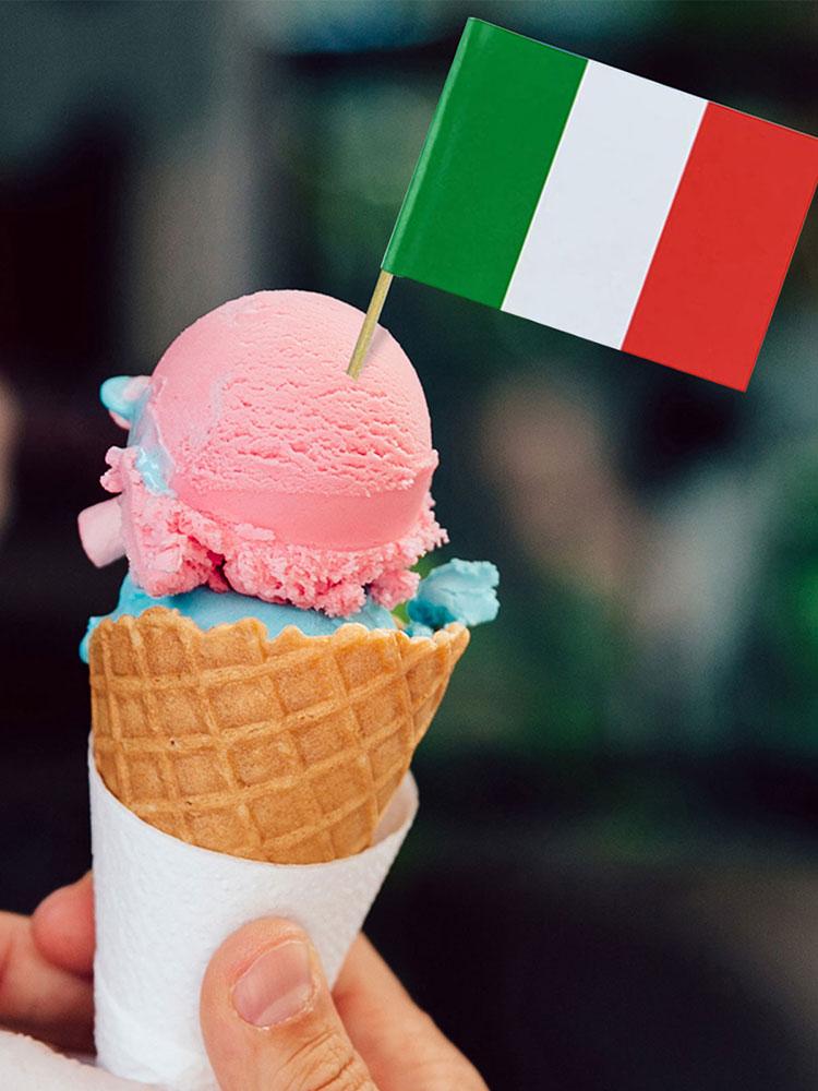 100Pcs Small Italy Toothpick Flag Wood Italian Creative Cupcake Toppers Stick Banners for World Sports Party Supplies