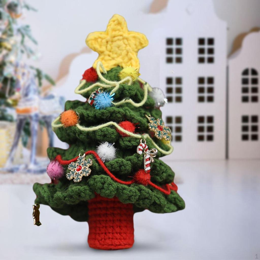 Christmas Crochet Kits Crocheting Craft Set Pendant Handmade for Beginners DIY Doll