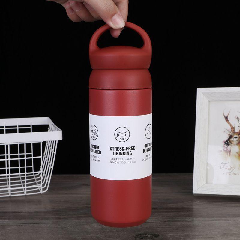 Intelligence Thermos Cup 450ml Vacuum Flasks Portable Stainless Steel Thermos Cup Water Bottle Travel Tea Mug Office Thermos Cup