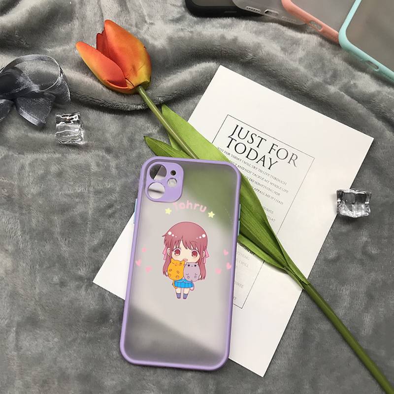 Fruits Basket anime roztomilý Pouzdro na telefon matné průhledné Pro iphone 7 8 11 12 13 plus kryt mini x xs xr pro max