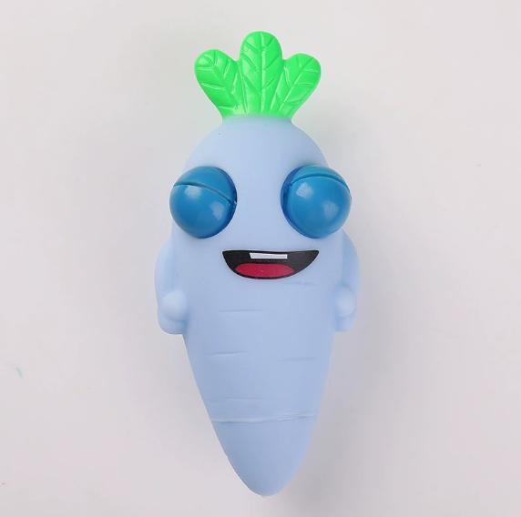 1pc-Interesting squinting carrot pinch toy, new soft and fluffy squeeze toy