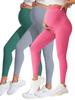 2025 Seamless High-Waist Maternity Yoga Leggings In Black