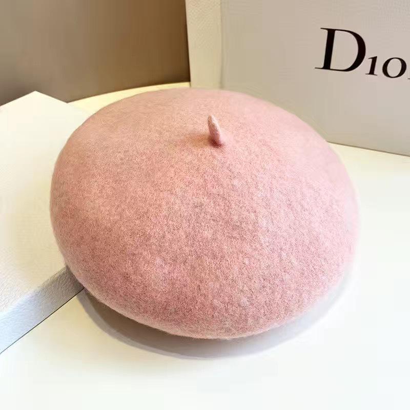 Boina de Lana 3D Engrosada: Sombrero Estilo Retro que Favorece el Rostro para Otoño/Invierno