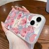 Handyhüllen für iPhone 11 13 15 Pro Max 12 14 Pro Max Hülle iPhone 16 15 Plus 13 Pro 12 Frosted Texture Painted Cartoon Flowers