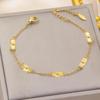18K Gold CNC Laser-Engraved Four-Leaf Clover Bracelet & Five-Petal Necklace Set