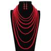 Simple Multi-layer Pearl Women's Necklace, Long Sweater Chain Jewelry