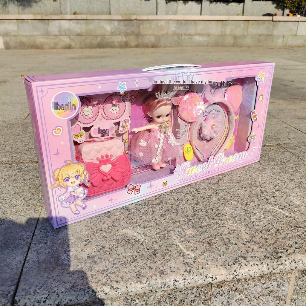 Princess Barbie Doll with Bag, Hair Clip & Tie Set – Ideal Kindergarten Gifts
